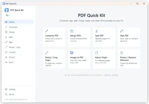 PDF Quick Kit running on Windows