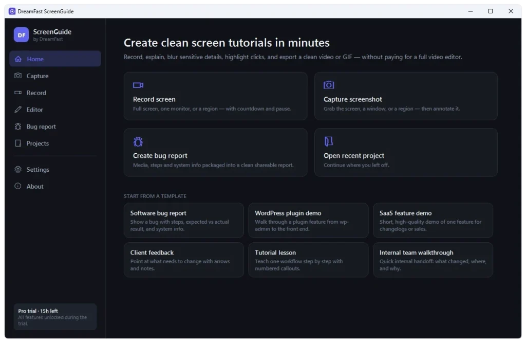 DreamFast ScreenGuide running on Windows